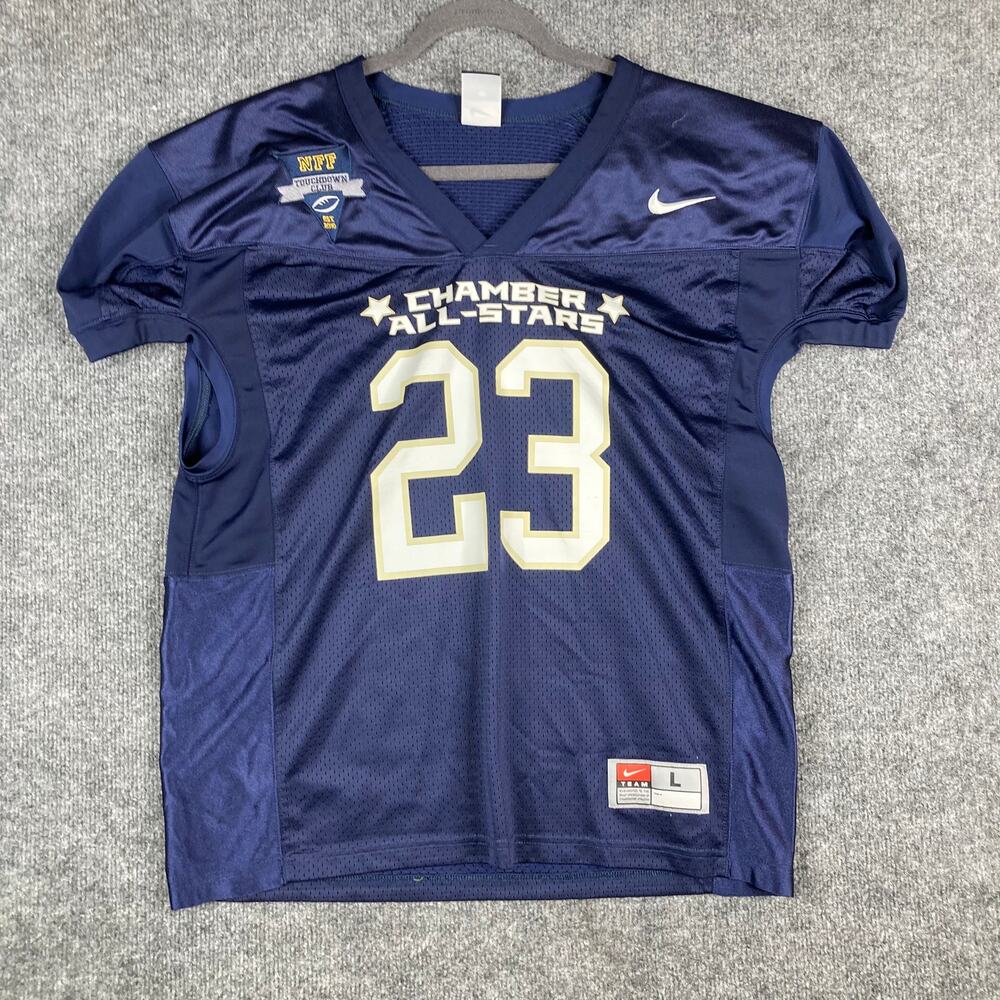 Nike Football Jersey Womens L Chamber All-Stars 23 Navy Blue Mesh Team Sports